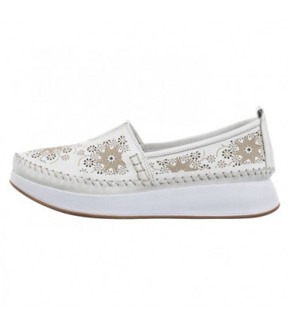 Venezia Białe Ażurowe 268149 White (VE709-b) kurpes