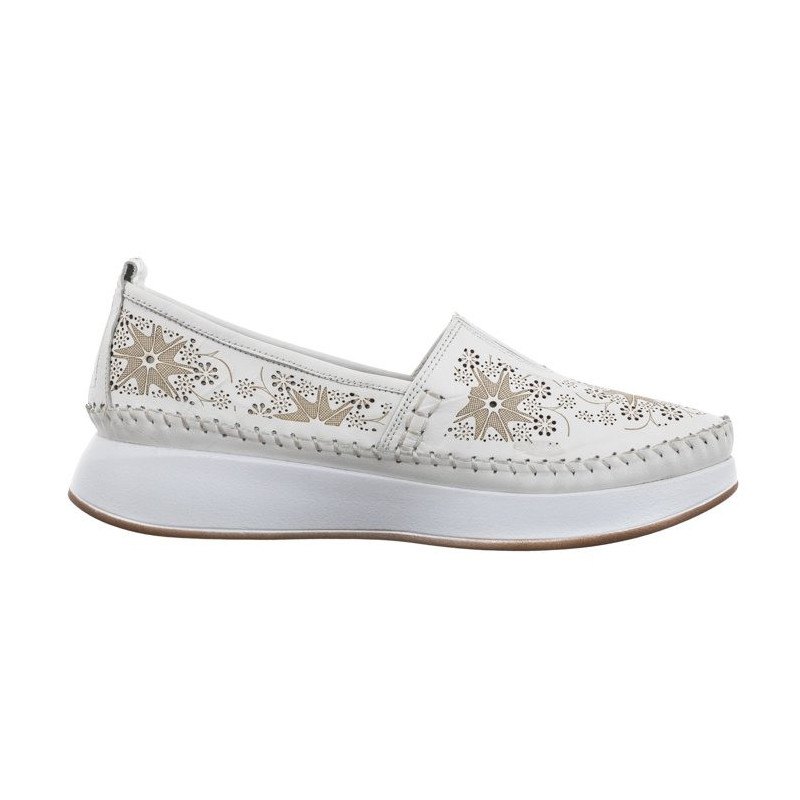 Venezia Białe Ażurowe 268149 White (VE709-b) shoes