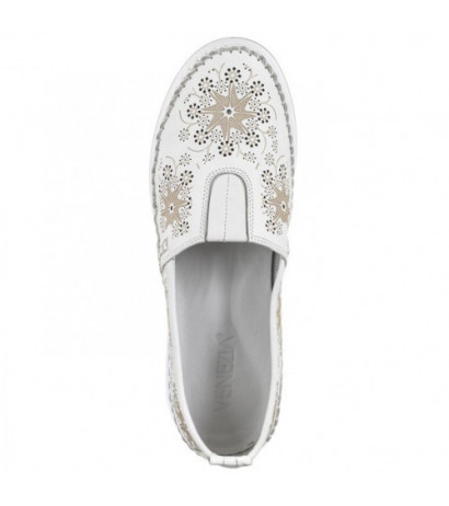 Venezia Białe Ażurowe 268149 White (VE709-b) shoes