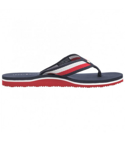 Tommy Hilfiger Corporate Beach Sandal Red White Blue FW0FW07986 0G0 (TH1097-a) apavi