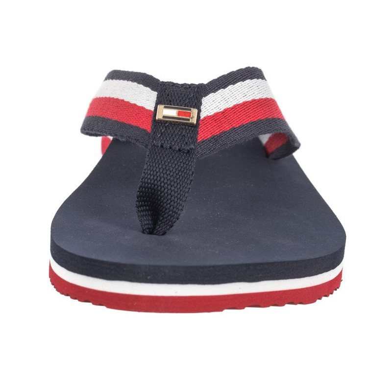 Tommy Hilfiger Corporate Beach Sandal Red White Blue FW0FW07986 0G0 (TH1097-a) apavi