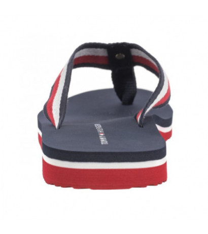 Tommy Hilfiger Corporate Beach Sandal Red White Blue FW0FW07986 0G0 (TH1097-a) apavi