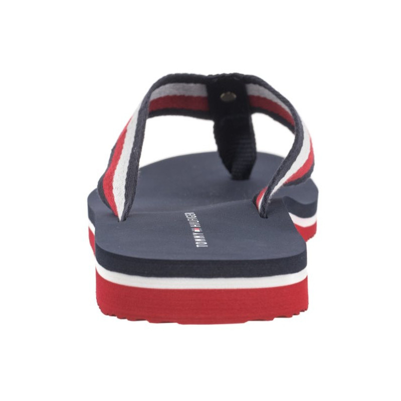 Tommy Hilfiger Corporate Beach Sandal Red White Blue FW0FW07986 0G0 (TH1097-a) apavi