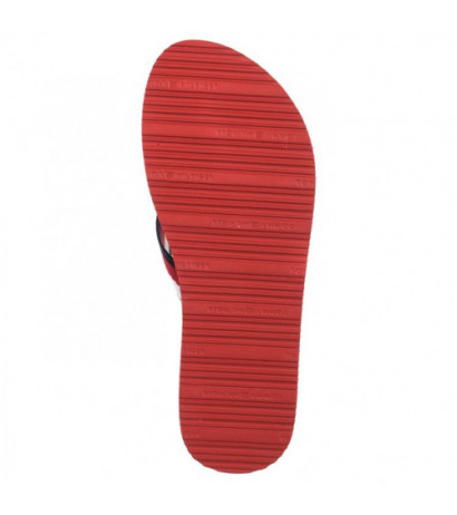 Tommy Hilfiger Corporate Beach Sandal Red White Blue FW0FW07986 0G0 (TH1097-a) apavi