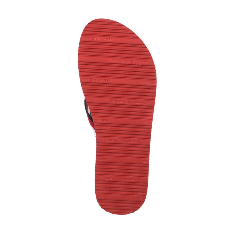 Tommy Hilfiger Corporate Beach Sandal Red White Blue FW0FW07986 0G0 (TH1097-a) flip flops