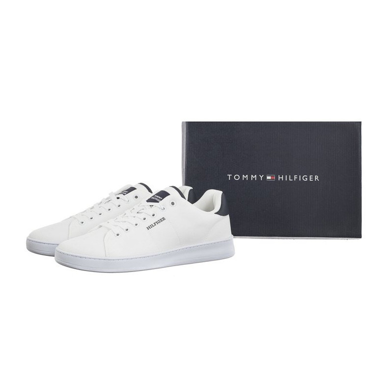 Tommy Hilfiger Court Cupsole Pique Textile White FM0FM04967 YBS (TH1096-a) sporta apavi