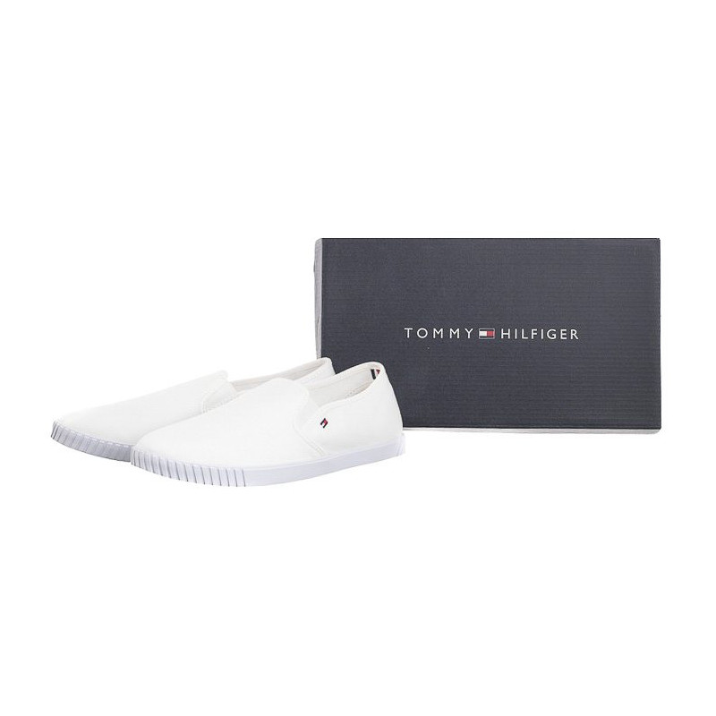 Tommy Hilfiger Canvas Slip-On Sneaker White FW0FW07806 YBS (TH1098-a) kingad