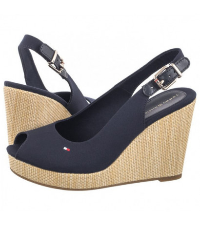 Tommy Hilfiger Iconic Elena Sling Back Wedge FW0FW04789 DW6 Space Blue (TH126-f) kingad