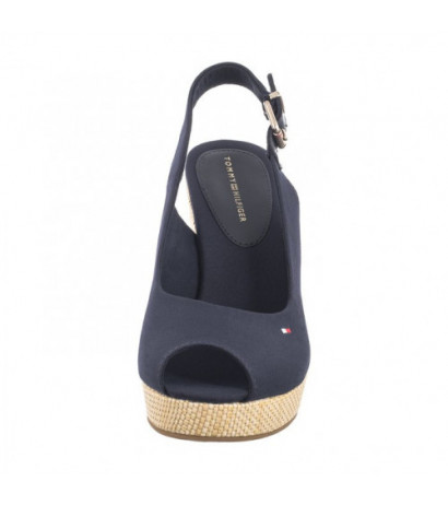 Tommy Hilfiger Iconic Elena Sling Back Wedge FW0FW04789 DW6 Space Blue (TH126-f) batai