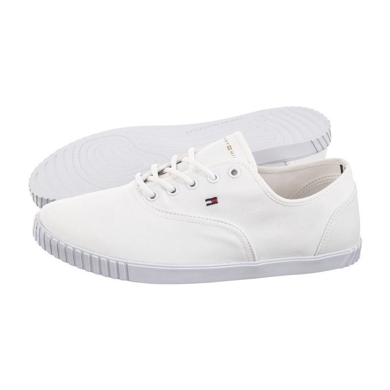 Tommy Hilfiger Canvas Lace-Up Sneaker White FW0FW07805 YBS (TH1100-a) kurpes