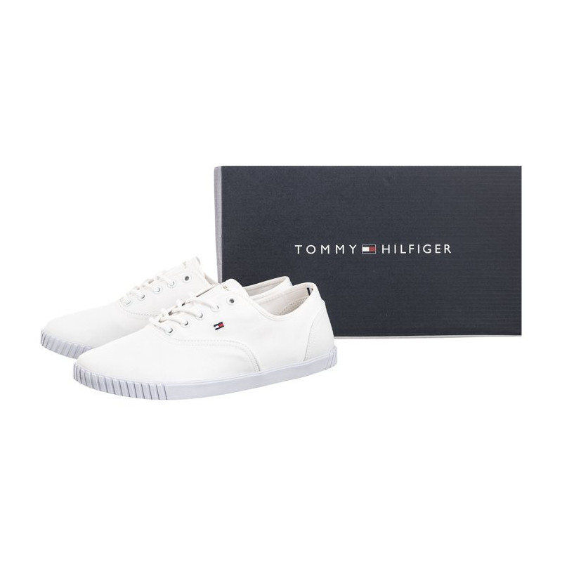 Tommy Hilfiger Canvas Lace-Up Sneaker White FW0FW07805 YBS (TH1100-a) kurpes