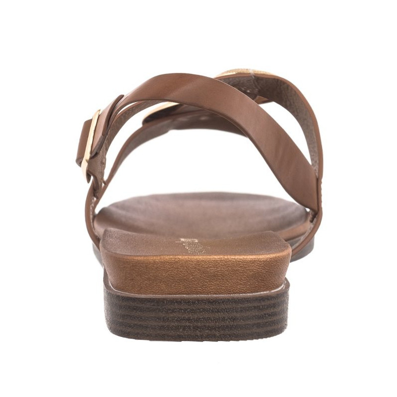 Sergio Leone Brązowe SK 072 H  (SL534-a) sandals