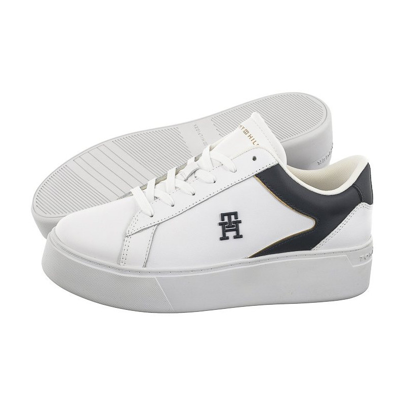 Tommy Hilfiger TH Platform Court Sneaker White/Space Blue FW0FW07910 0K5 (TH1104-a) sportiniai bateliai