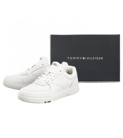 Tommy Hilfiger Modern Cup Corporate Lth White FM0FM04941 YBS (TH1105-a) sporta apavi