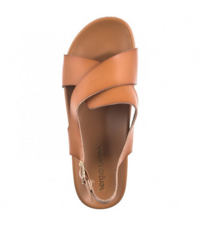 Sergio Leone Brązowe SK 081 H (SL533-a) sandals