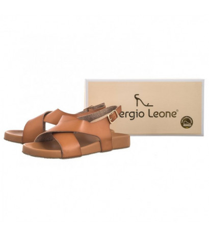 Sergio Leone Brązowe SK 081 H (SL533-a) sandals