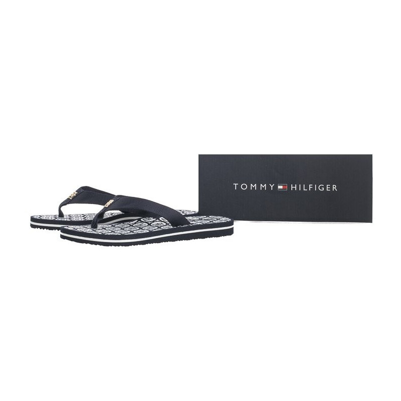 Tommy Hilfiger TH Emblem Beach Sandal Space Blue FW0FW07900 DW6 (TH1107-a) apavi