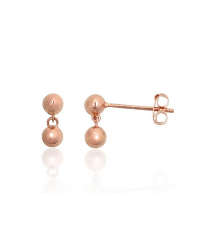 Gold classic studs earrings 1201675(Au-R), Red Gold 585°