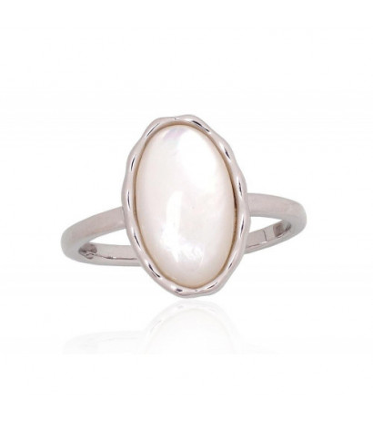 Silver ring 2101939(PRh-Gr)_PL, Silver 925°, Rhodium (Plating), Mother-of-pearl