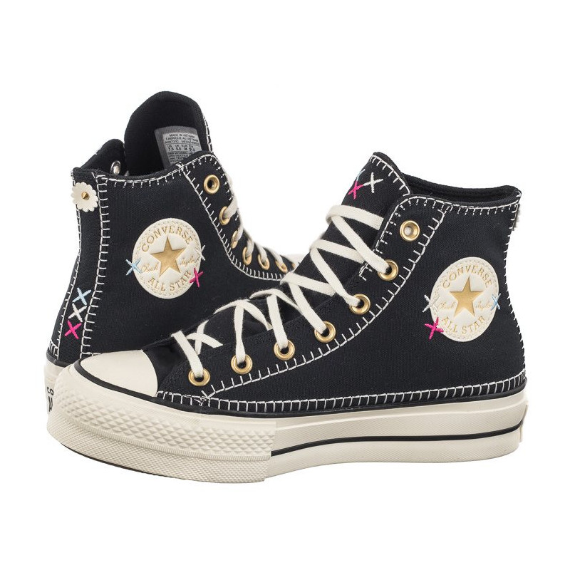 Converse CTAS Lift HI Black/Egret/Gold A08731C (CO693-a) apavi