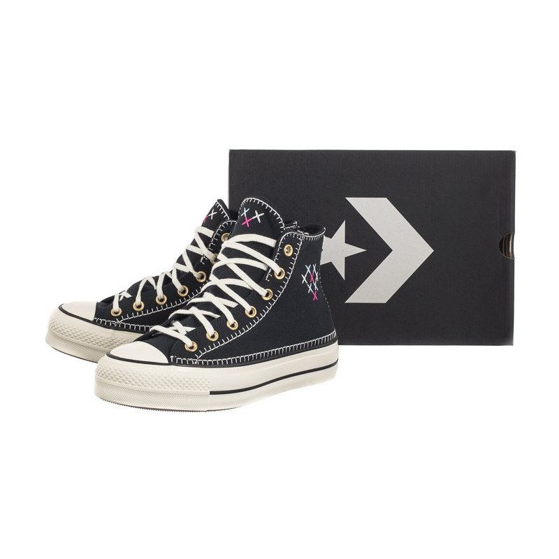 Converse CTAS Lift HI Black/Egret/Gold A08731C (CO693-a) apavi