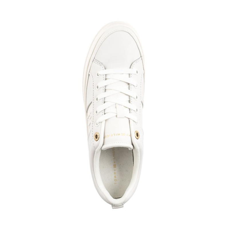 Tommy Hilfiger Essential Vulc Sneaker Monogram Ecru FW0FW07945 YBL (TH1116-a) bateliai