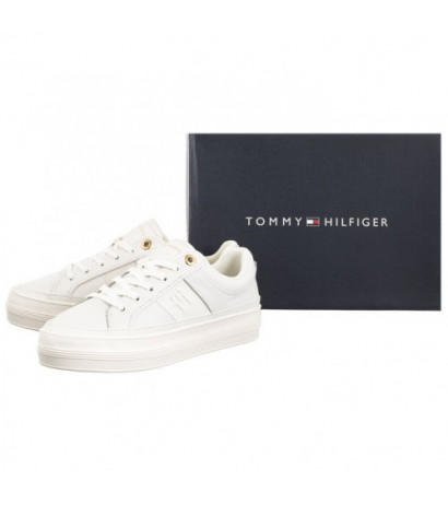 Tommy Hilfiger Essential Vulc Sneaker Monogram Ecru FW0FW07945 YBL (TH1116-a) bateliai