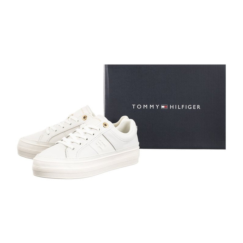 Tommy Hilfiger Essential Vulc Sneaker Monogram Ecru FW0FW07945 YBL (TH1116-a) bateliai