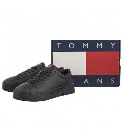 Tommy Hilfiger TJW Foxing Flatform Sneaker Triple Black EN0EN02567 BDS (TH1117-a) sports Shoes