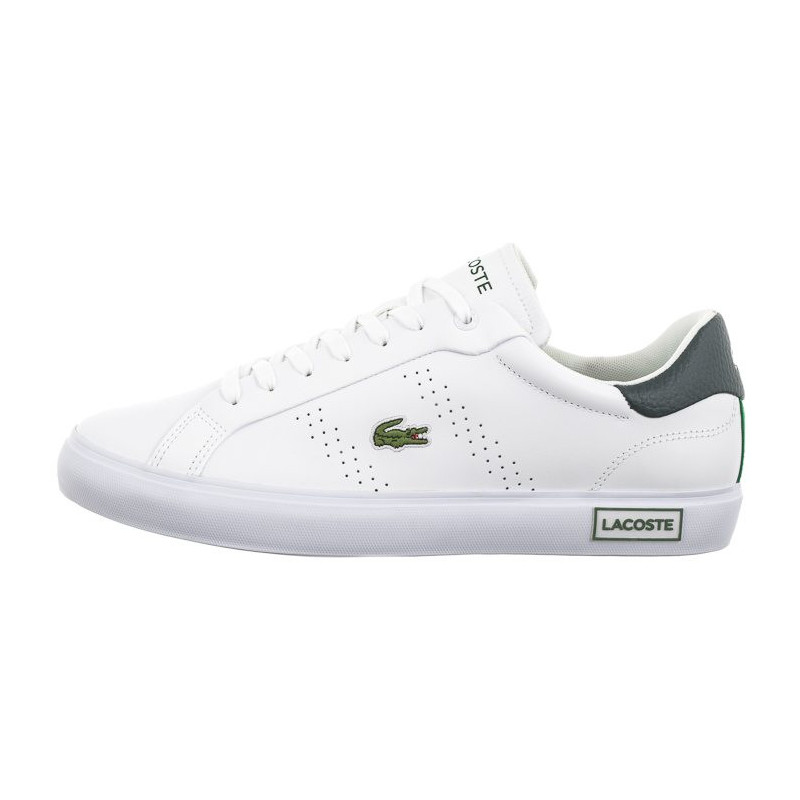 Lacoste Powercourt 2.0 124 3 SMA Wht/Dk Grn 747SMA0110.1R5 (LC439-a) spordijalatsid