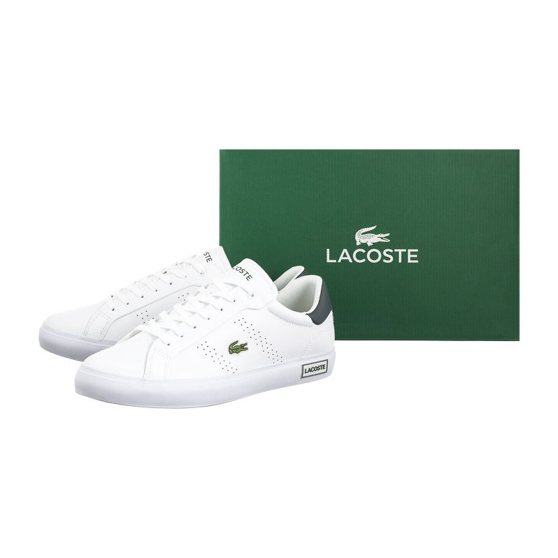 Lacoste Powercourt 2.0 124 3 SMA Wht/Dk Grn 747SMA0110.1R5 (LC439-a) spordijalatsid