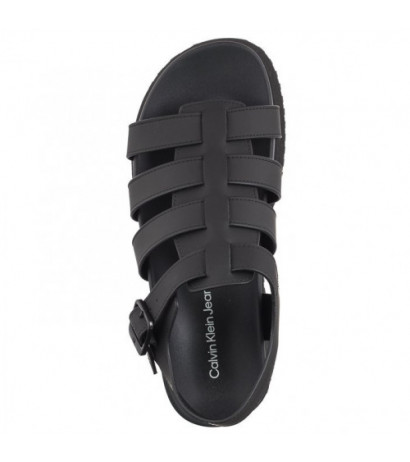 Calvin Klein Platform Buckle Rubber Mg Mtl Triple Black YW0YW01513 0GT (CK509-b) bateliai