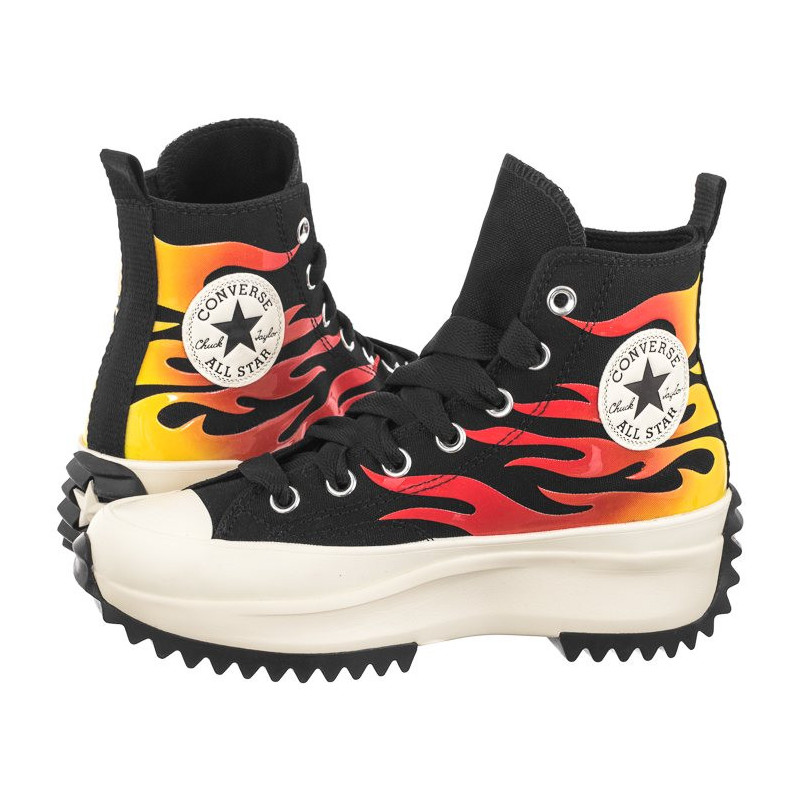 Converse Run Star Hike Hi Black/White/Enamel Red A08766C (CO697-a) apavi