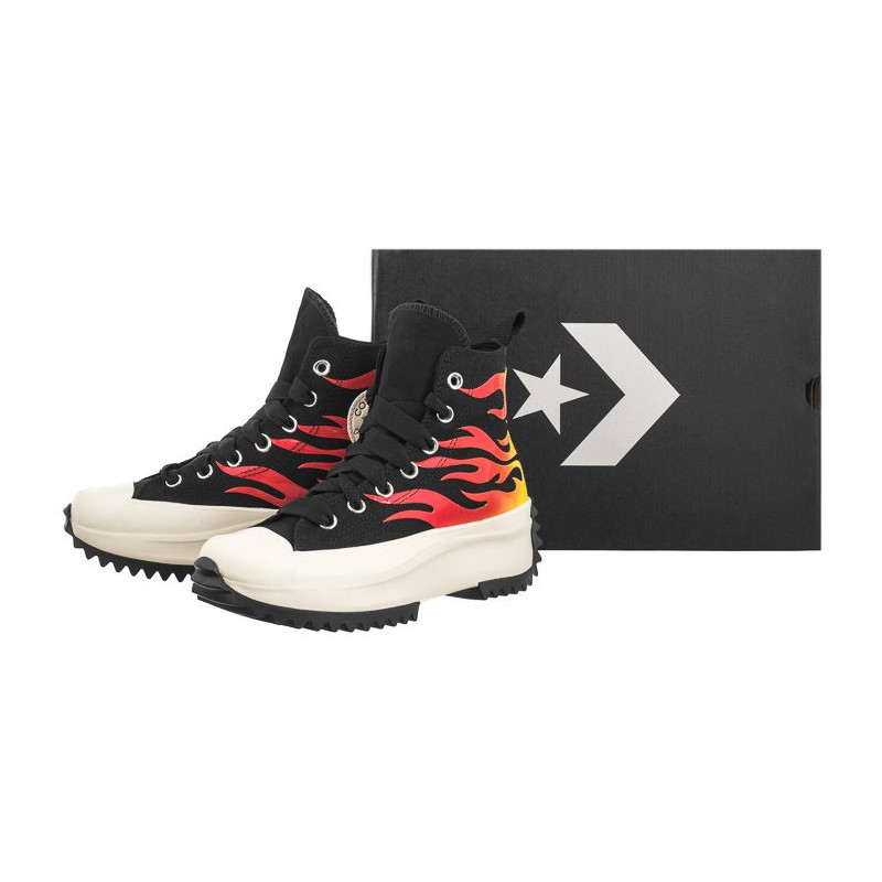 Converse Run Star Hike Hi Black/White/Enamel Red A08766C (CO697-a) apavi