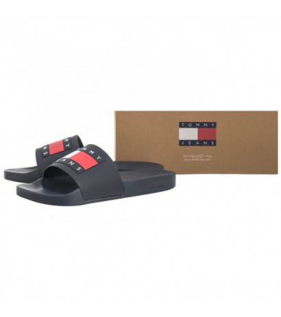 Tommy Hilfiger Jeans Pool Slide Ess Dark Night Navy EN0EN01191 C1G (TH1115-a) šlepetės