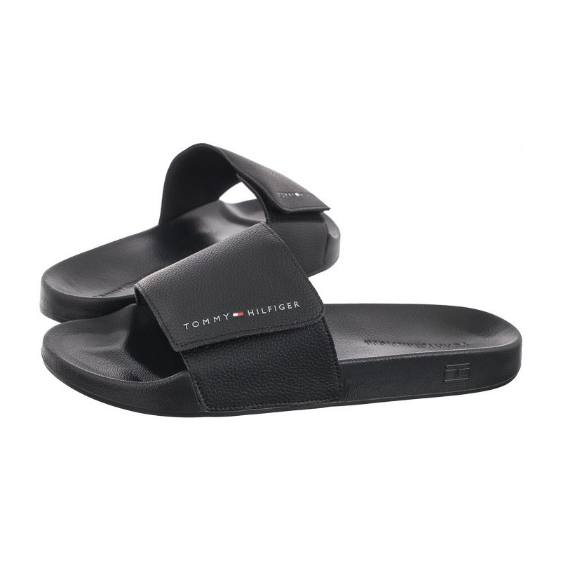 Tommy Hilfiger Strappy Hilfiger Pool Slide Black FM0FM05095 BDS (TH1120-a) čības