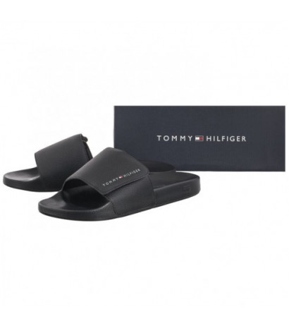 Tommy Hilfiger Strappy Hilfiger Pool Slide Black FM0FM05095 BDS (TH1120-a) čības