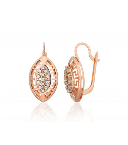 Gold earrings with...