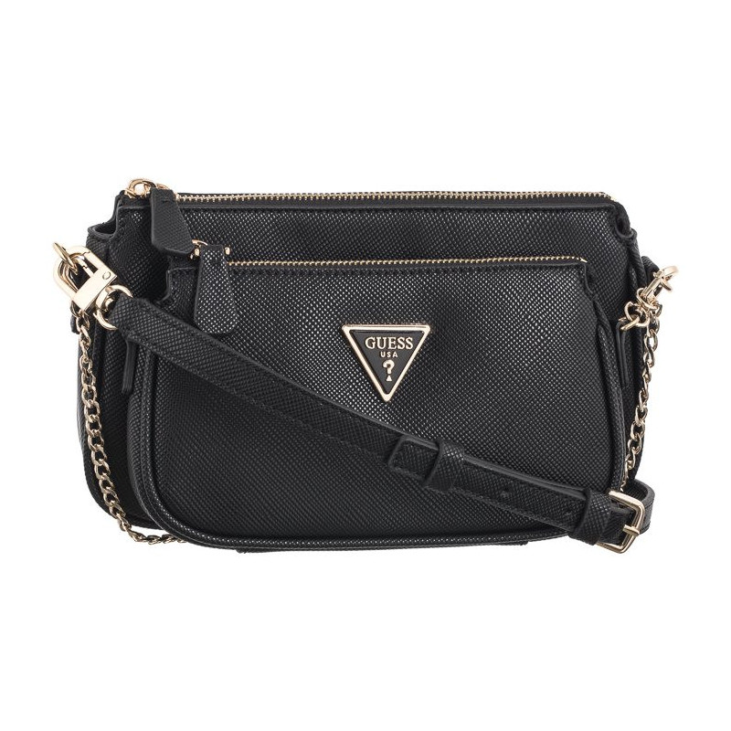 Guess Noelle Dbl Pouch Crossbody HWZG78 79710 Black (GU515-d) handbag