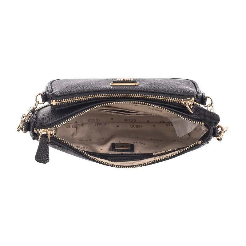 Guess Noelle Dbl Pouch Crossbody HWZG78 79710 Black (GU515-d) rankinė