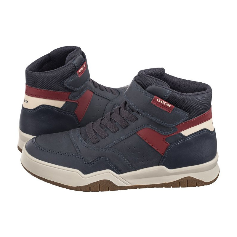 Geox J Perth B. F - Wax.Syn+Nylon Navy/Dk Red J367RF 0MEFU C4244 (GE178-a) sporta apavi