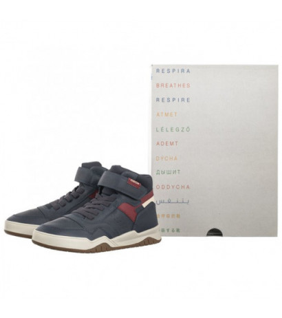 Geox J Perth B. F - Wax.Syn+Nylon Navy/Dk Red J367RF 0MEFU C4244 (GE178-a) sporta apavi