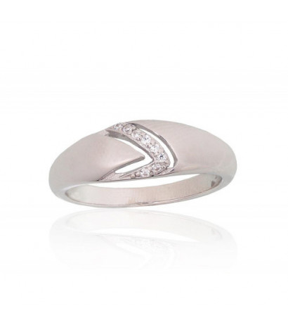 Silver ring 2101951(PRh-Gr)_CZ, Silver 925°, Rhodium (Plating), Zirkons