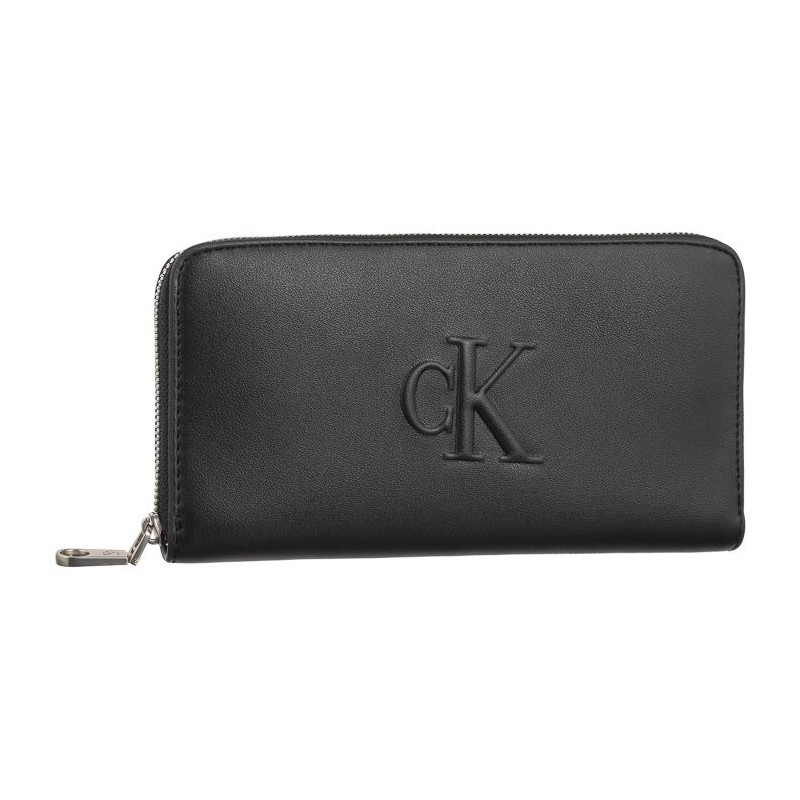 Calvin Klein Sculpted Zip Around Deboss Black K60K612743 BEH (CK539-a) rankinė