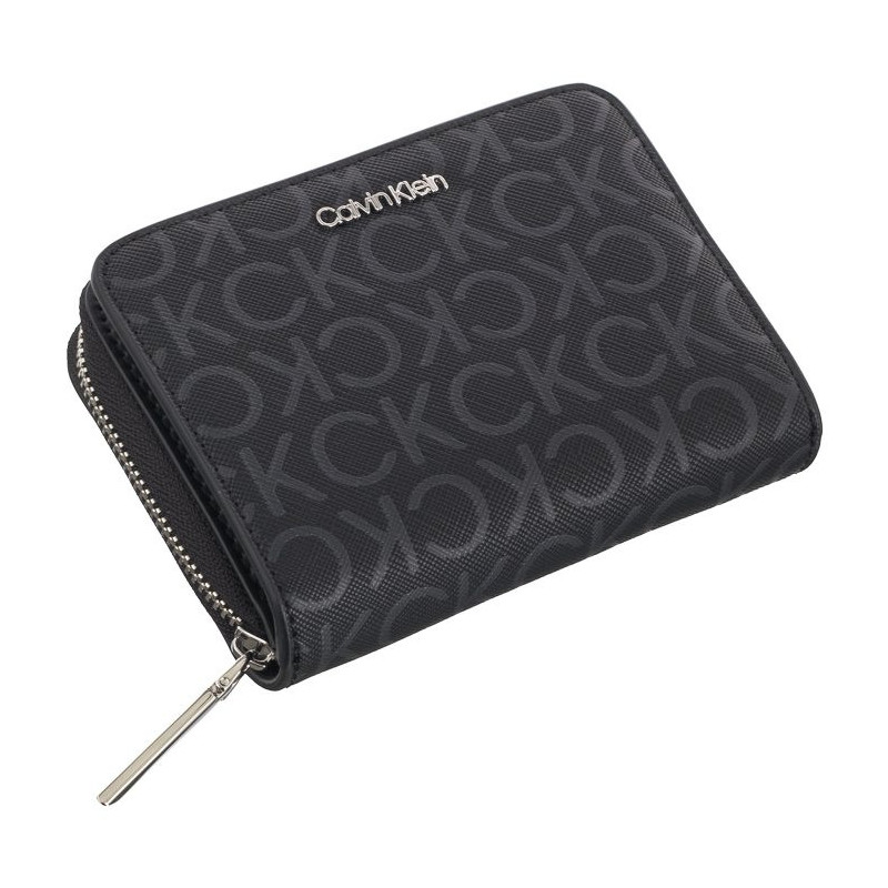 Calvin Klein CK Must MD Zip Around Mono Black Monogram Pu K60K612433 0GM (CK537-a) rokassoma