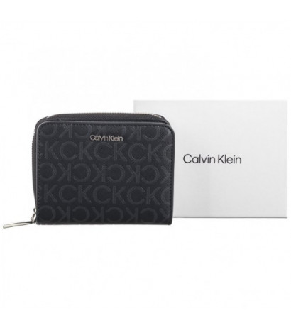 Calvin Klein CK Must MD Zip Around Mono Black Monogram Pu K60K612433 0GM (CK537-a) rokassoma