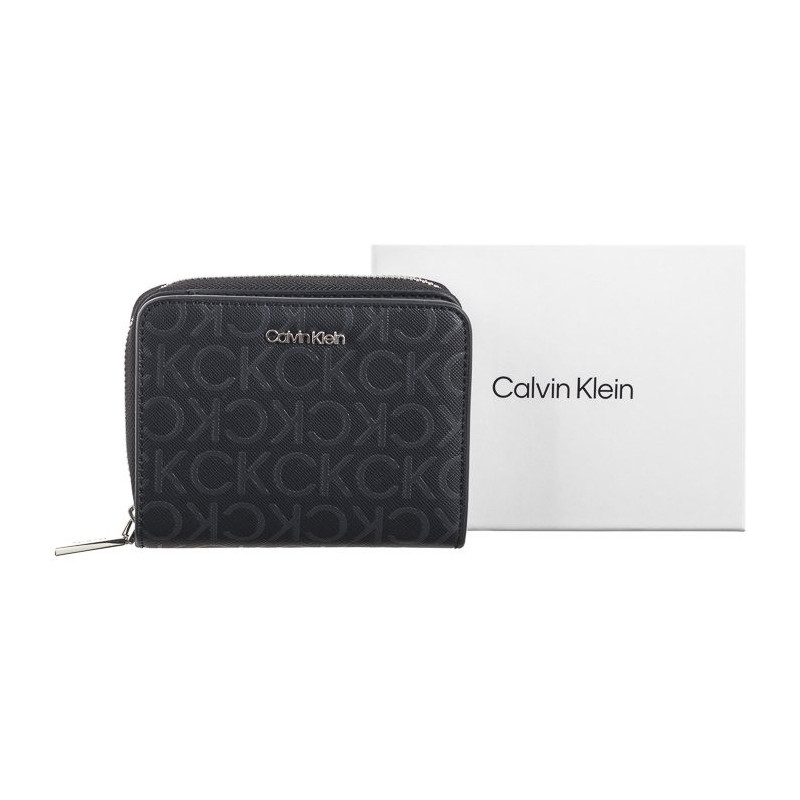 Calvin Klein CK Must MD Zip Around Mono Black Monogram Pu K60K612433 0GM (CK537-a) rokassoma