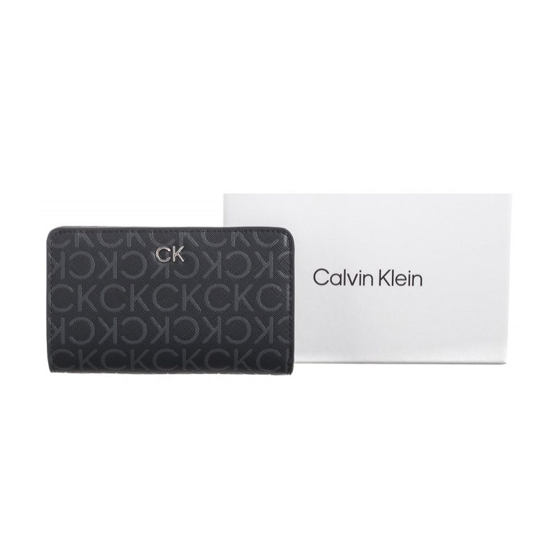 Calvin Klein CK Daily MD Bifold Mono Black Monogram Pu K60K612683 0GM (CK535-a) rankinė