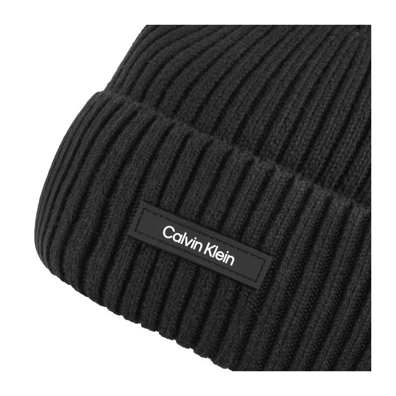 Calvin Klein Classic Cotton Rib Beanie Ck Black K50K512362 BEH (CK540-a) kepurė