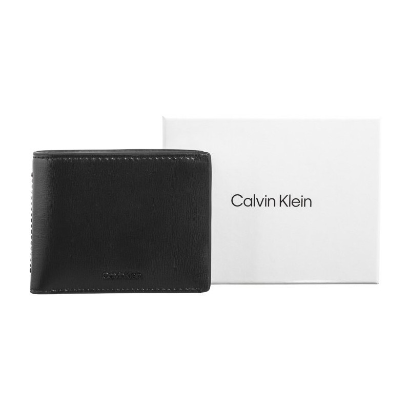 Calvin Klein Clean Esntl Bifold 5CC W/Coin CK Black Palmellato K50K512264 BEH (CK536-a) rokassoma